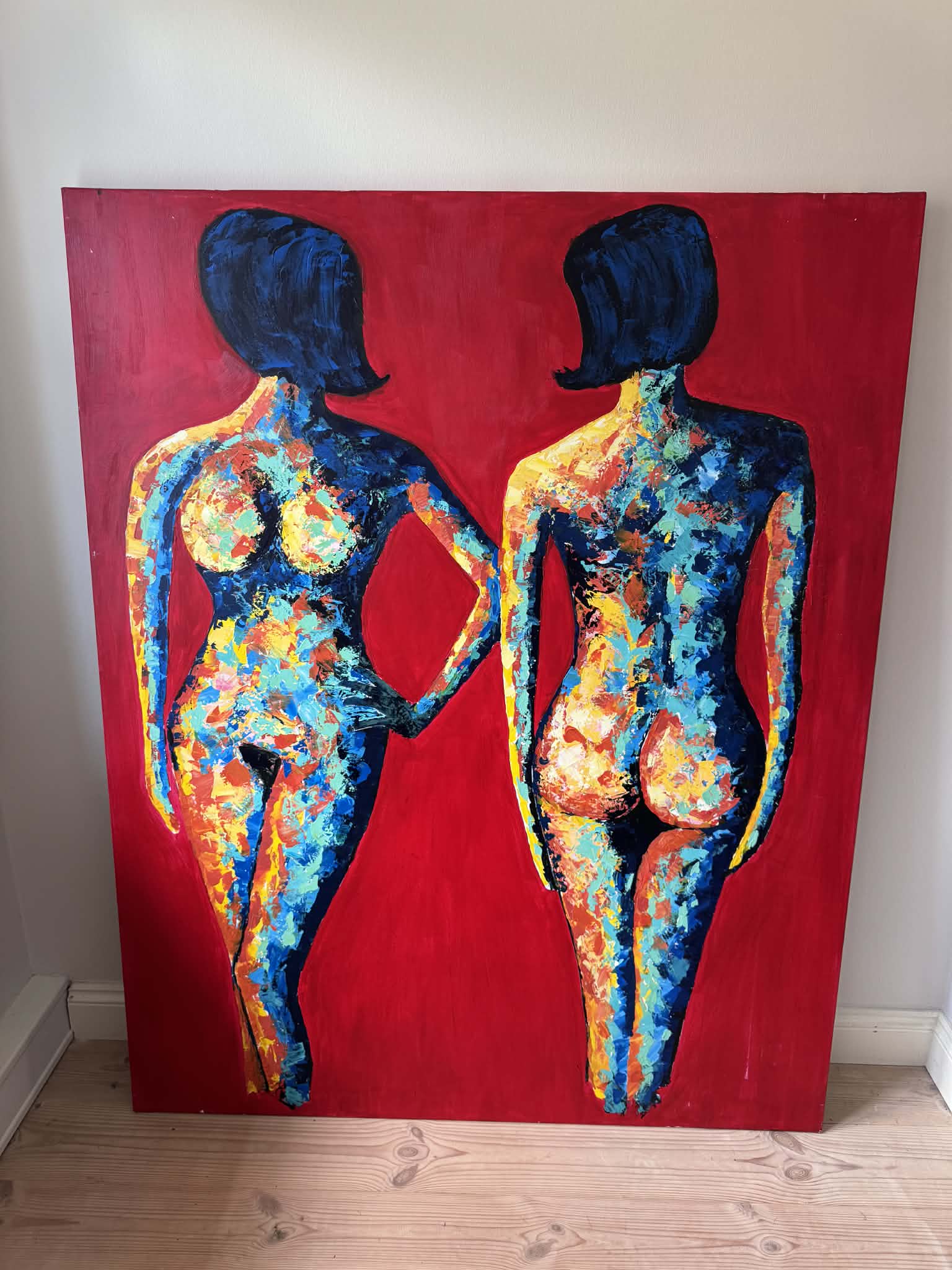 Dobbeltportræt i Rødt